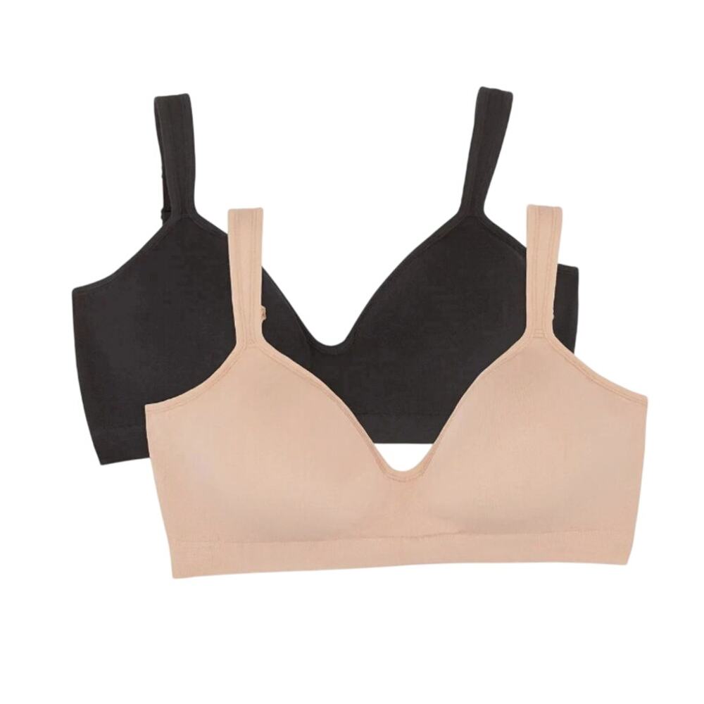 Felina Womens 2 pack Adaptive Cup Wire free Bra L